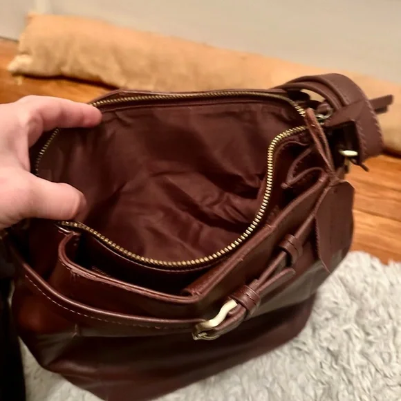 Brown Leather Shoulder Bag - Picture 3 of 4